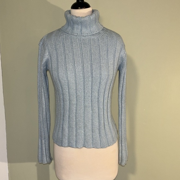 GAP XXL (14-16) girls. Light blue knitted turtleneck sweater - Picture 3 of 10